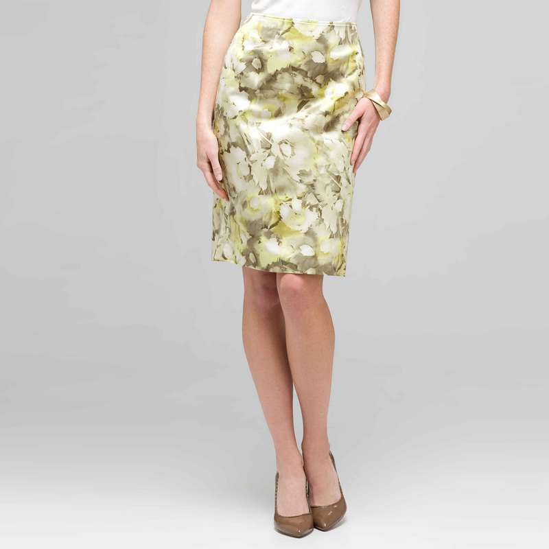 Floral Slim Skirt, , large