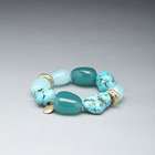 Turquoise and Gold Bracelet, , small