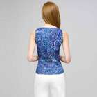 Paisley Sleeveless Shirt With Tie Front., , small