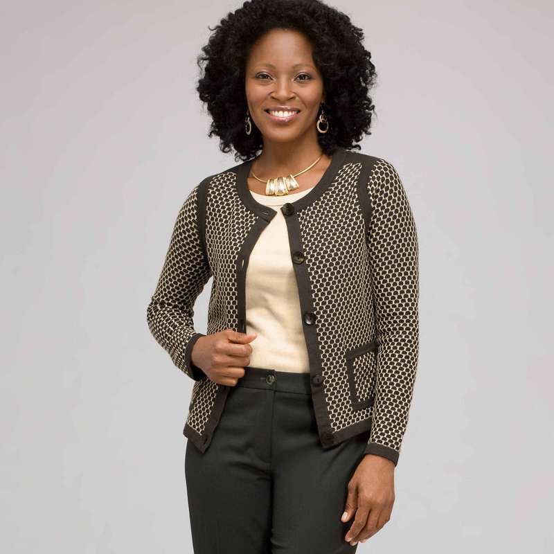 Dot Pattern Cardigan, , large